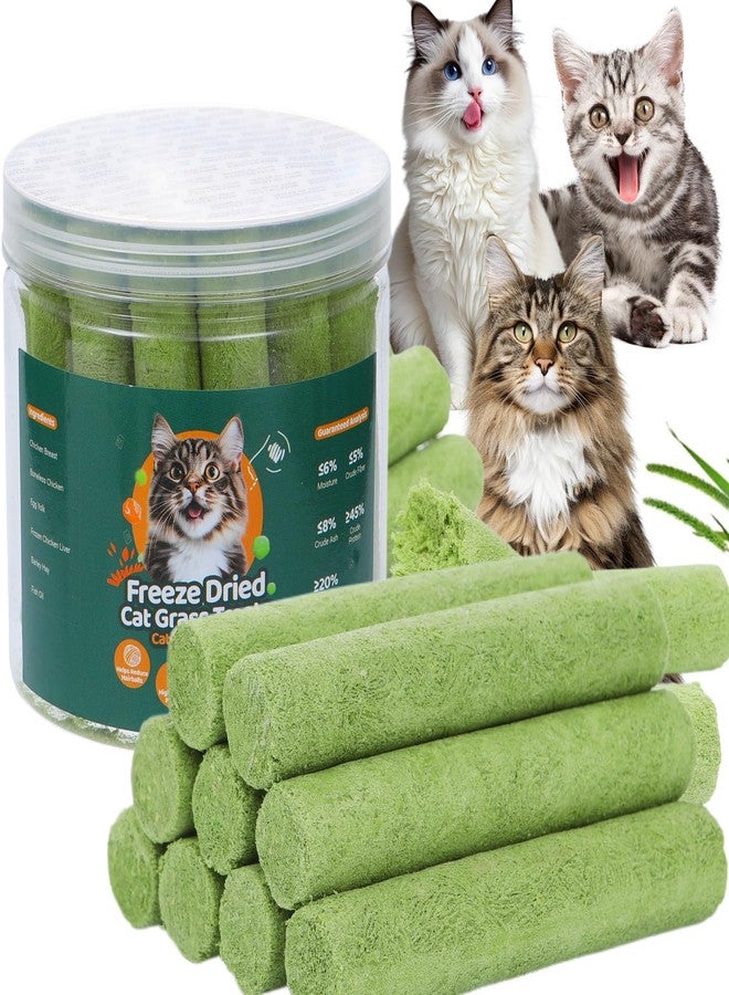 SuPruida 110g Cat Grass Sticks for Indoor Cats, Natural Freeze-Dried Treats, Hairball Treatment, Edible Chew Toy Snack for Teething & Hairball Removal - Image 1
